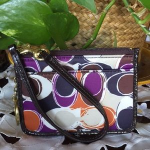 Coach scarf print card case